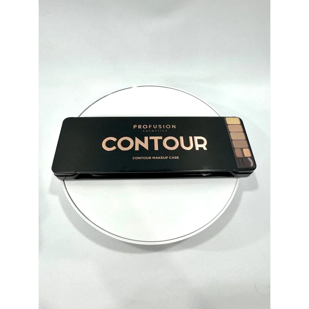 Profusion Cosmetics 6 Shade Contour Palette and Brush Kit 6873-11SET Black Case